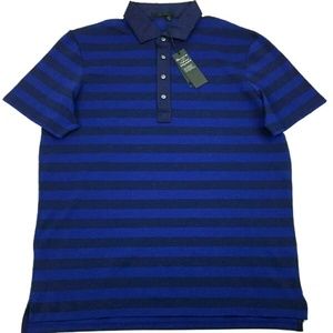 Greyson XL Blue Striped Polo Shirt